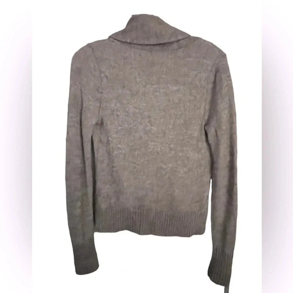 Vintage J Crew Alpaca and Wool Knit Sweater Taupe Collar Neck Preppy Academia - Picture 4 of 8